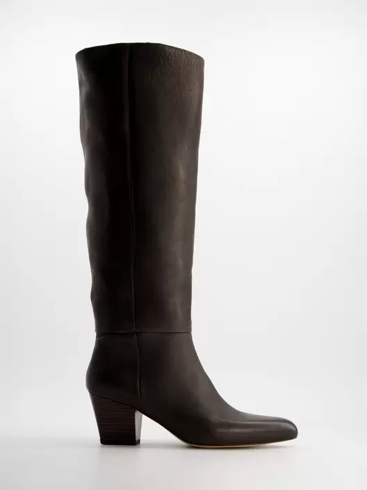 High leather boots with heels - Brera