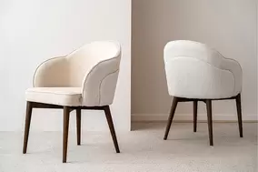 SET DE DOS SILLAS ROMA. MARFIL.NOGAL