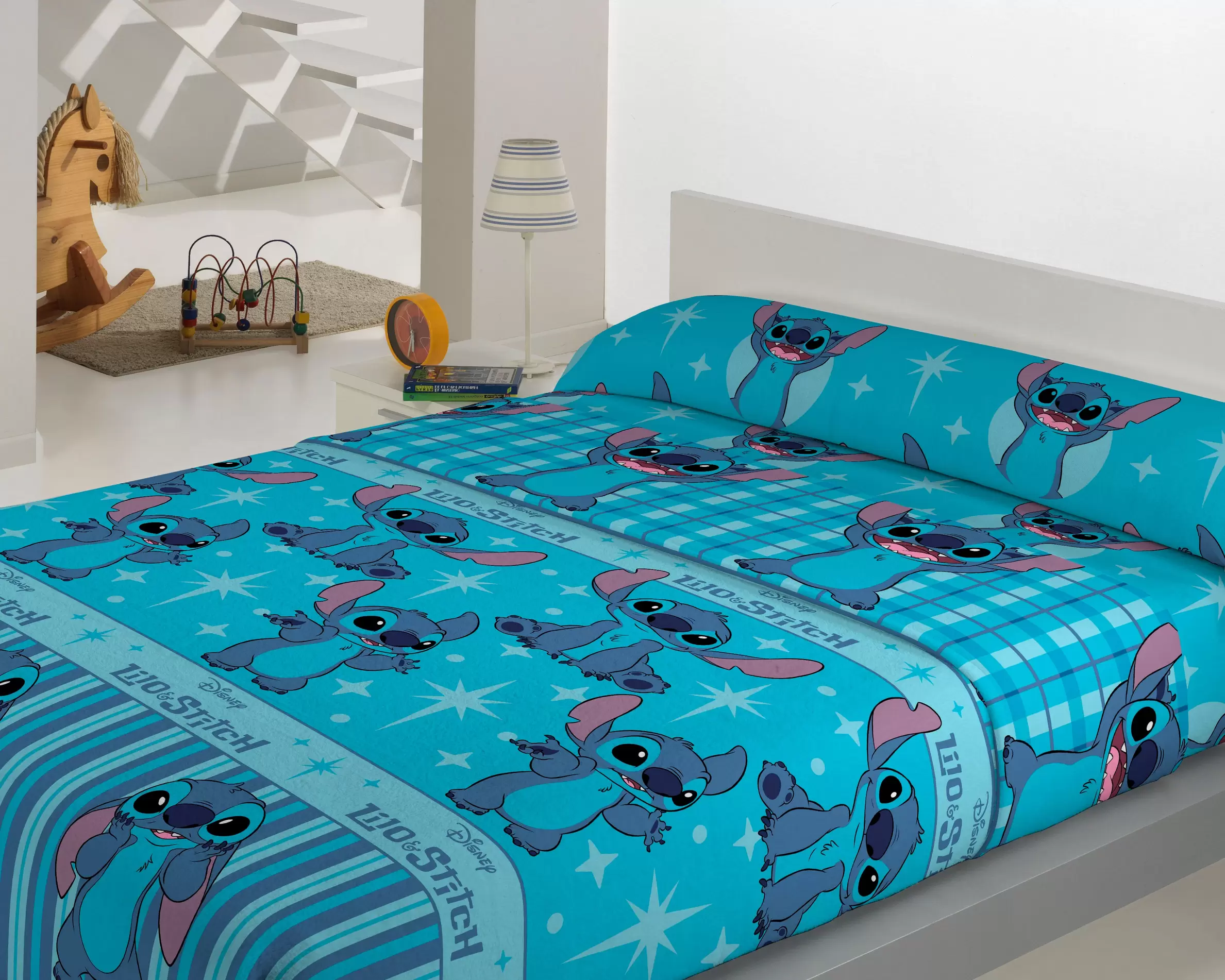 Juego de sábanas coralina Stitch