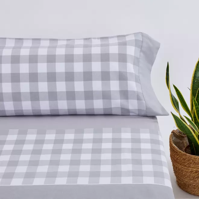 Sábanas franela damas gris