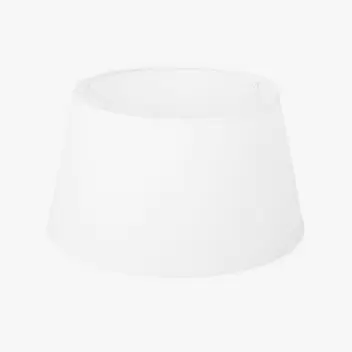Abatjour Drum en Algodón Blanco D30cm