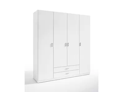Armario 4 Puertas y 2 Cajones Roma Blanco 4