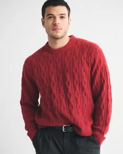 Cable Crew Sweater