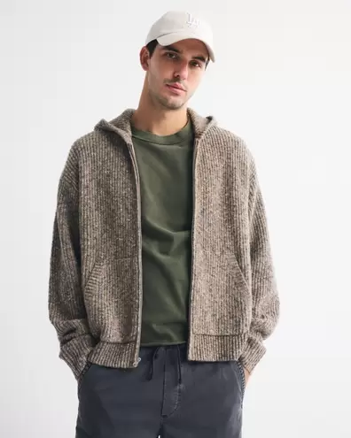 Full-Zip Hooded Sweater