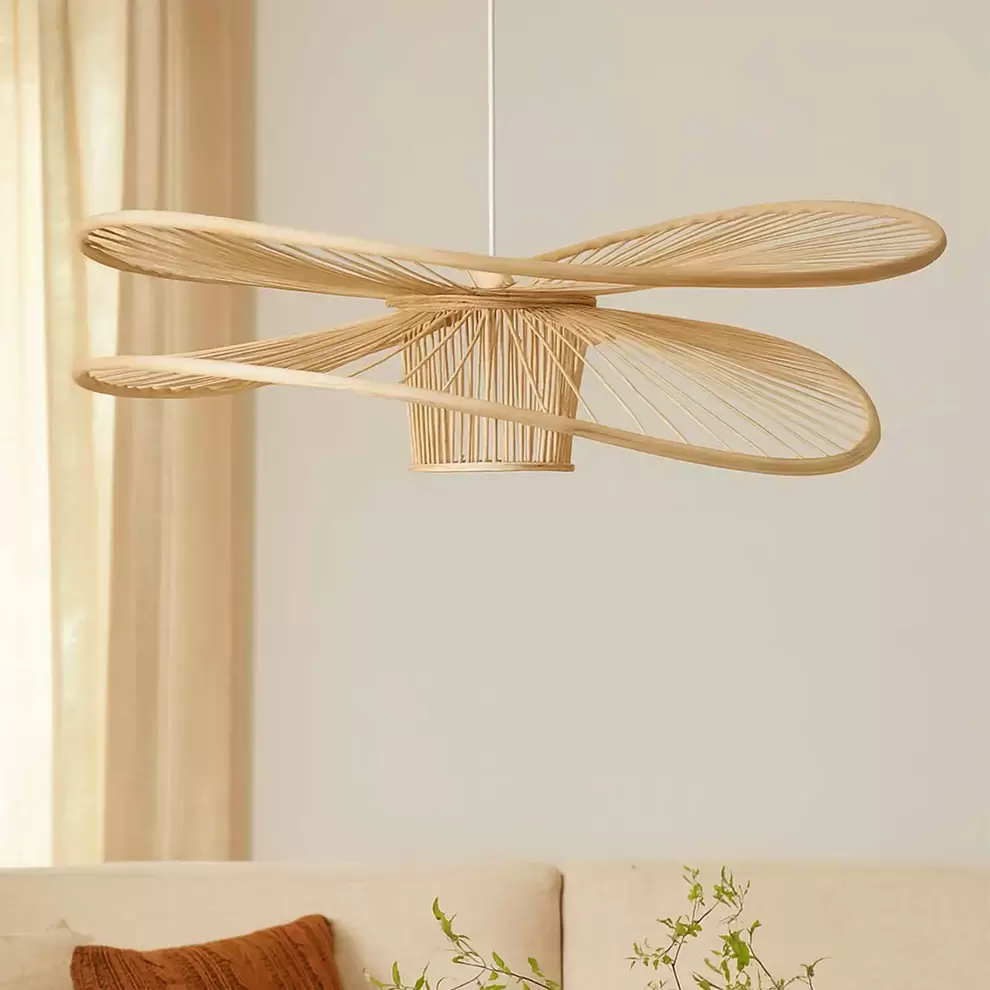 LÁMPARA DE TECHO EN MADERA Ø80CM E27 NUKU