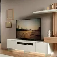 Composición salón de 297cms. con bajo TV y patas transparentes