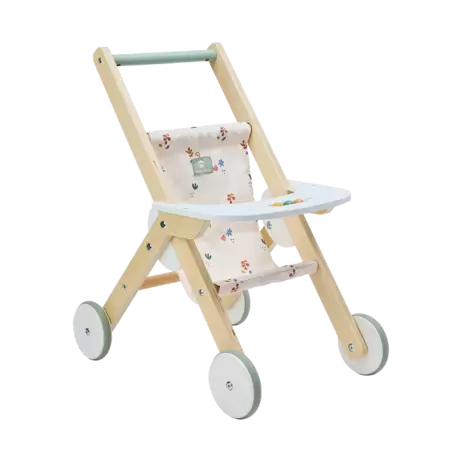 Carro de muñecas de madera