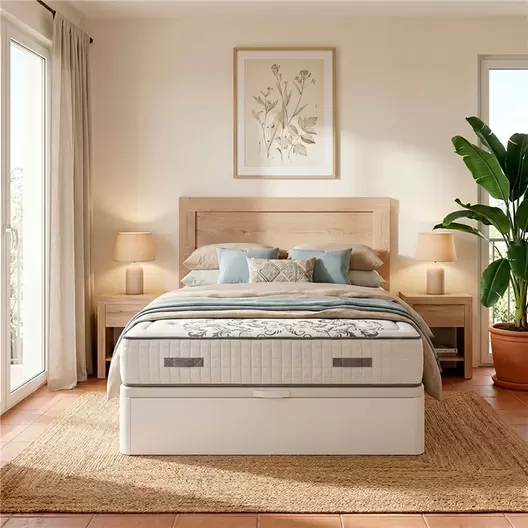 Queen pocket sprung mattress 28 cm gradual welcome + 3D wood folding bedding breathable...