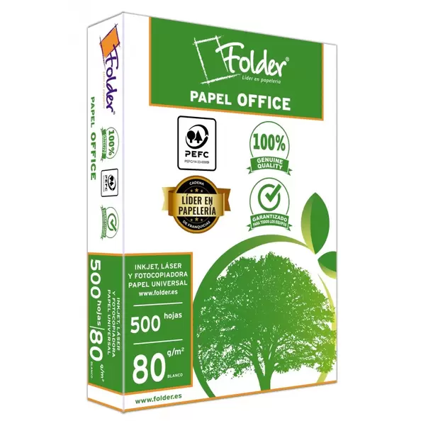 PAPEL FOTOCOPIADORA FOLDER OFFICE A-4 80 GR 500 HOJAS