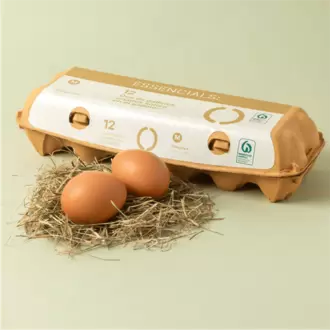 Ous de gallines criadas a terrra M Essencials - 12u.