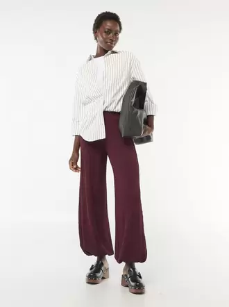 Pantalón de punto arrugado