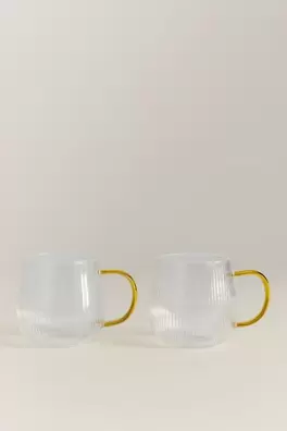 Pack 2 tazas borosilicato asa colores