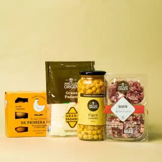 Lot de cigrons a la carbonara