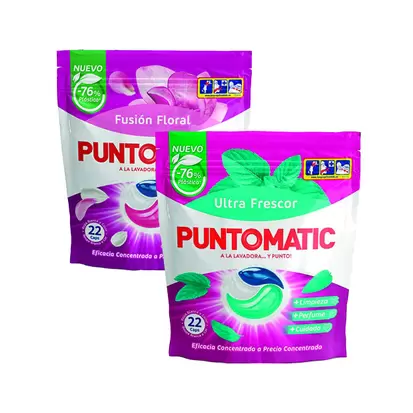 Detergente en cápsulas Puntomatic 22 dosis