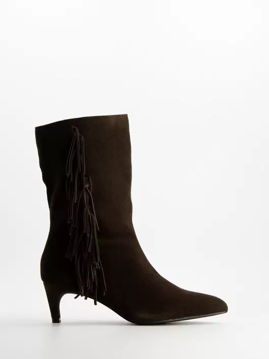 Suede ankle boots with kitten heel - ULK Duffy