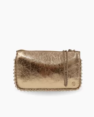 CARTERA PERLAS TECNOPIEL ORO