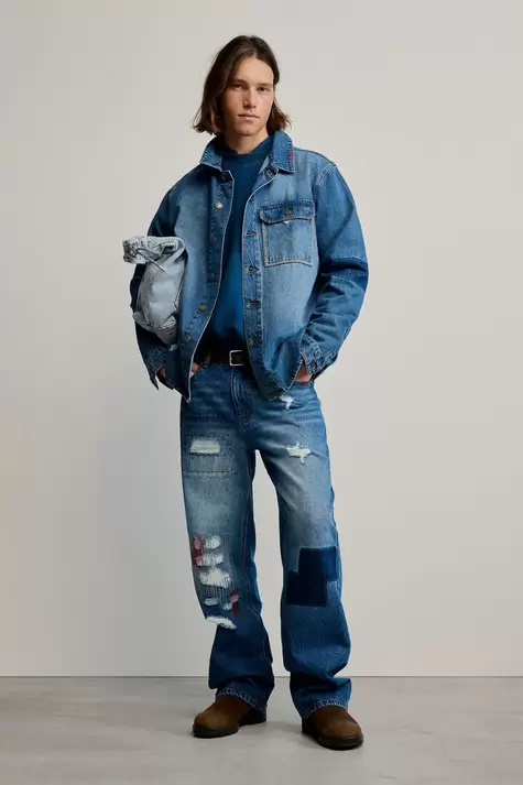 Chaqueta vaquera parches