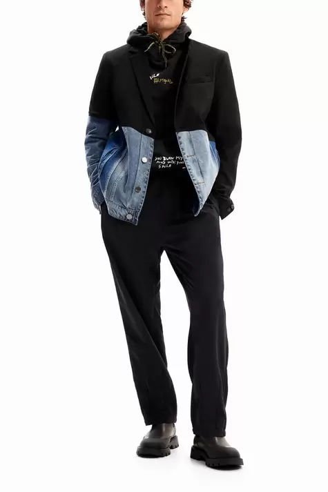 Blazer vaquera bimateria