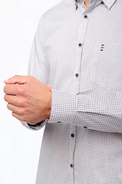 Slim Fit Shirt with Geometric Print