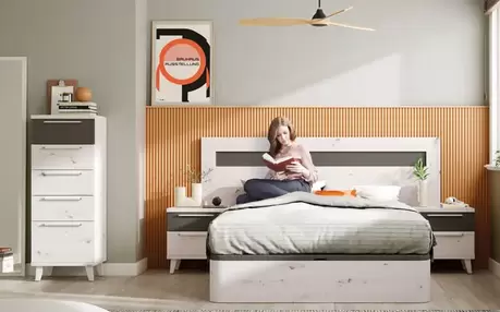 Cajonera de cinco cajones con patas inclinadas modelo Fadi - Atmos15239,00€310,00€Ver productoEspejo vertical para dormitorio modelo Luma - Atmos15119,00€150,00€Ver productoMesita de dos cajones con patas inclinadas modelo Lara - Atmos15119,00€155,00€Ver 