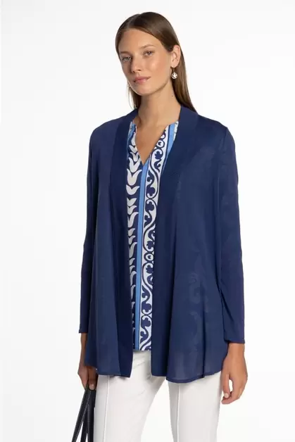 Cárdigan largo de punto sin abrochar