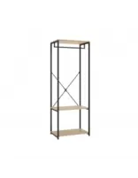 Vestidor Metálico Modelo Trok Negro y Natural – Modular con Estructura de Metal