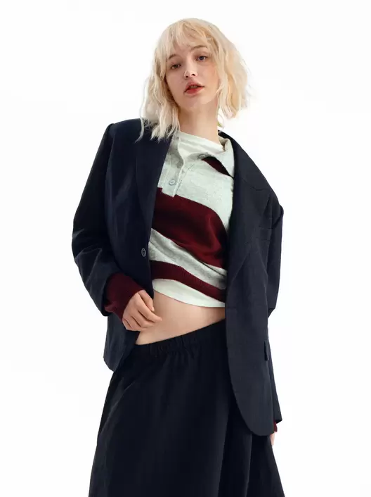 Polo neck knit sweater - ULK Cara