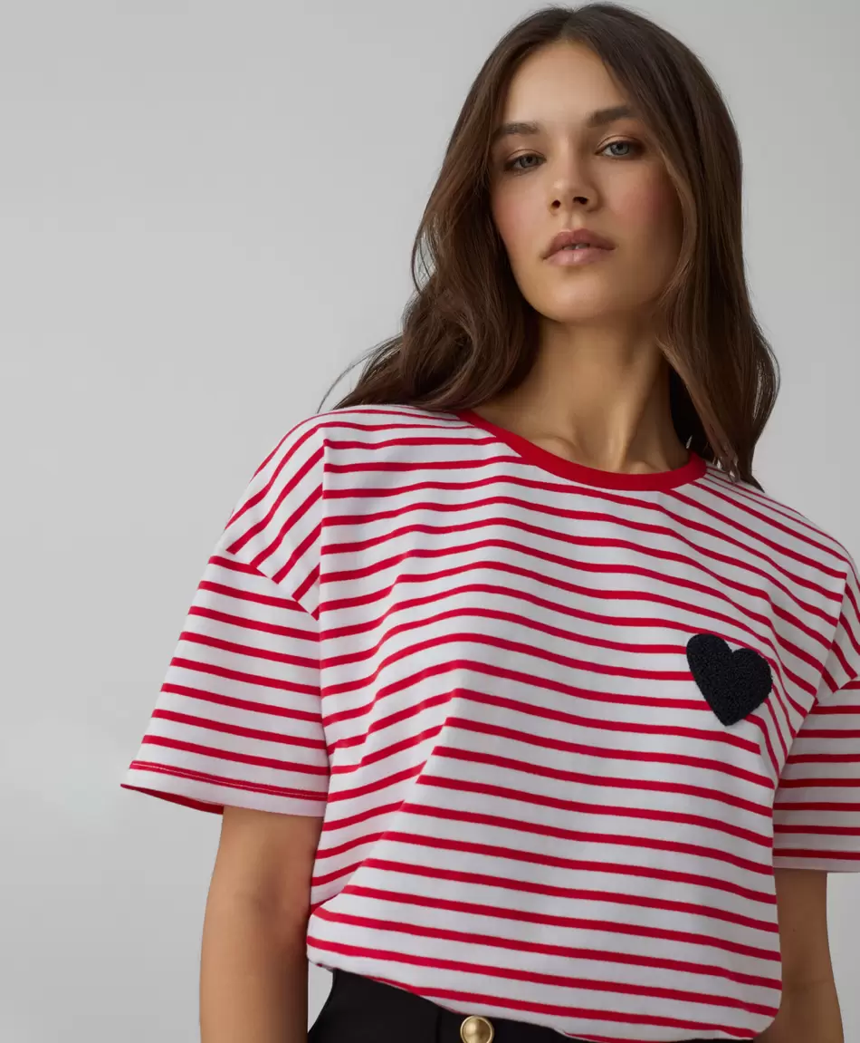 Camiseta a rayas 100% algodón