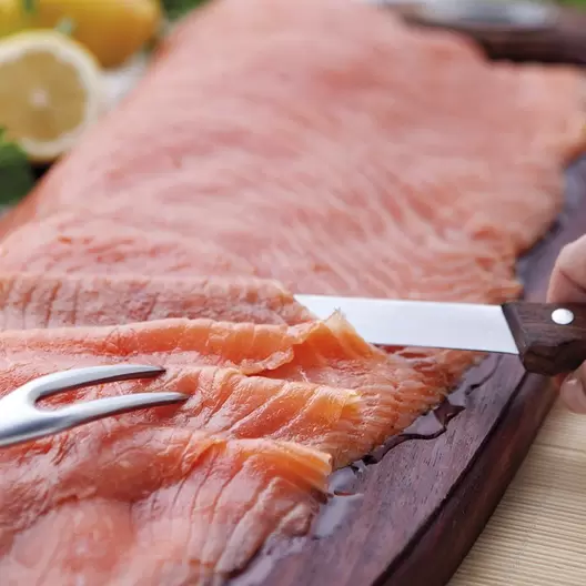 Salmón ahumado de Noruega, 180g.