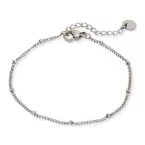 Pulsera de acero con bolitas 16 cm