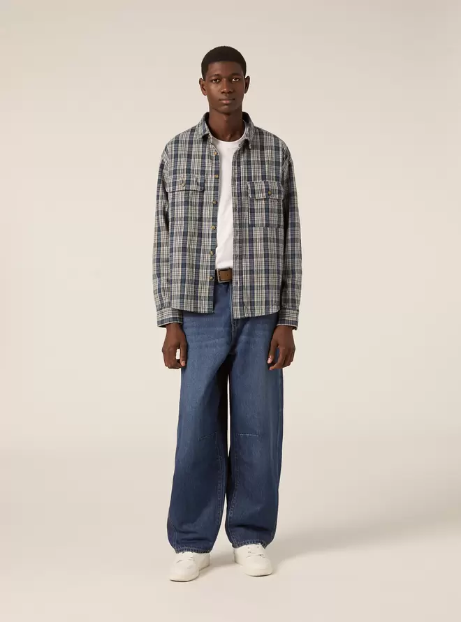 Chaqueta camisa a cuadros de franela