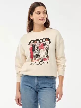 Sudadera estampada de felpa ligera 'Agathe Sorlet x Kiabi'