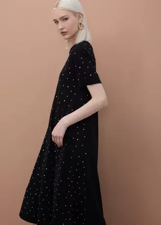 Short Sleeve Studded Dress