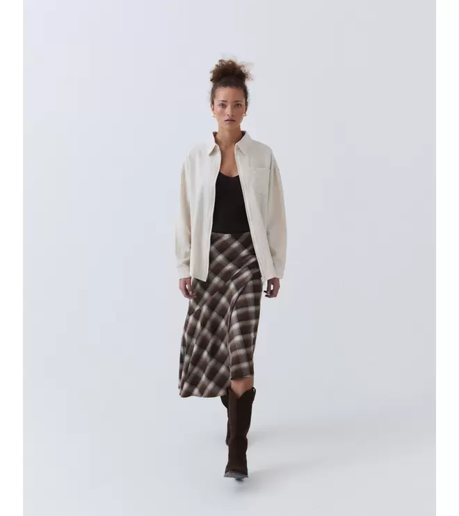 FALDA ASIMÉTRICA CUADROS