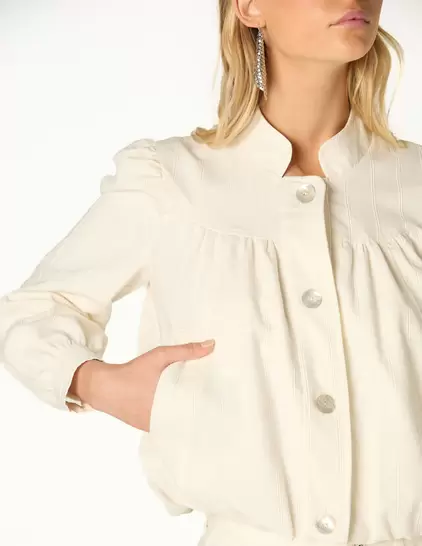 CHAQUETA CUELLO MAO CRUDA