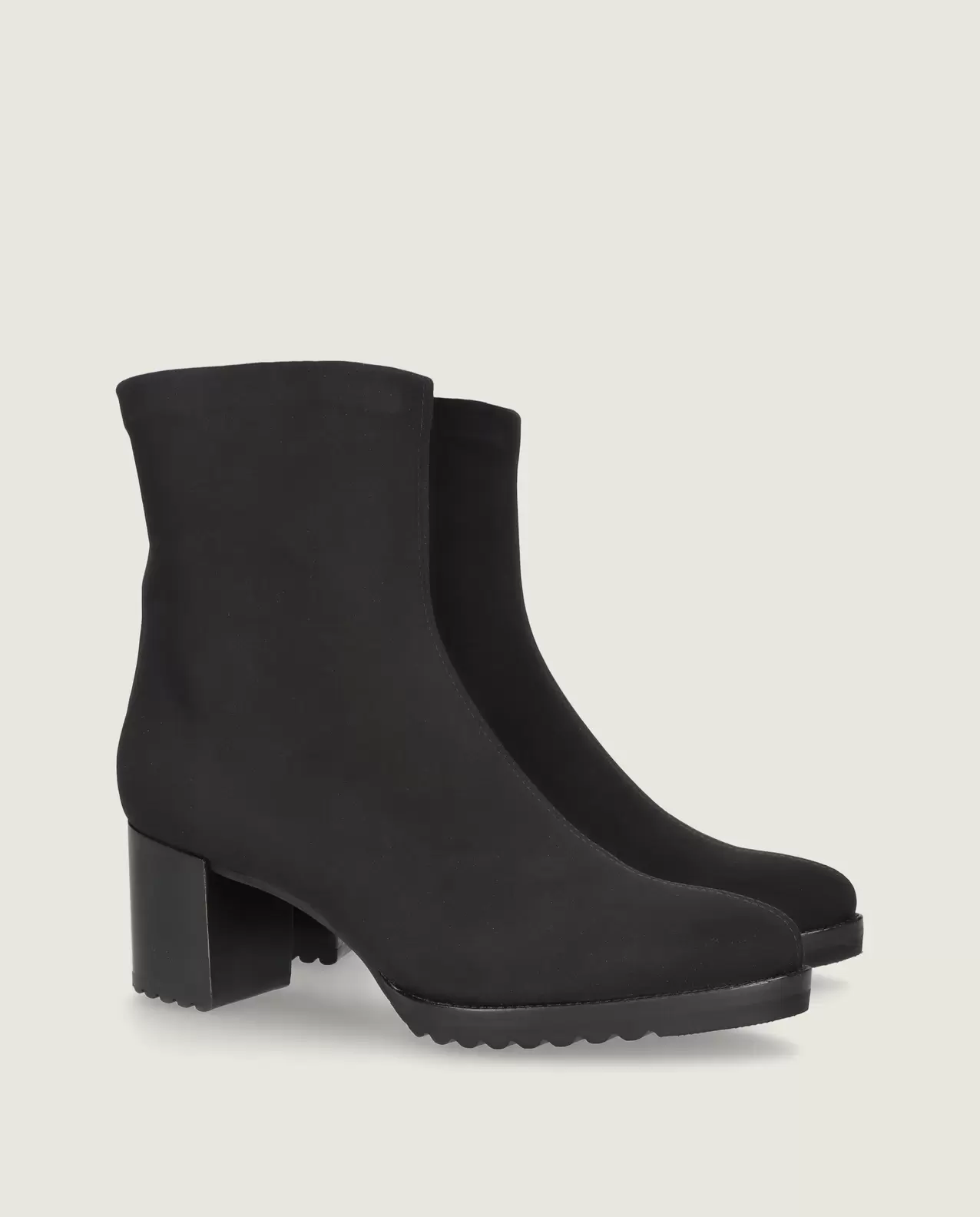 Cindy Black Woven Ankle Boots