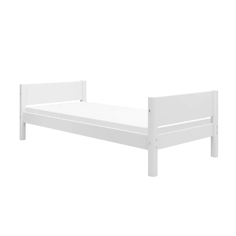 Cama individual, 90x200 cm, Blanco