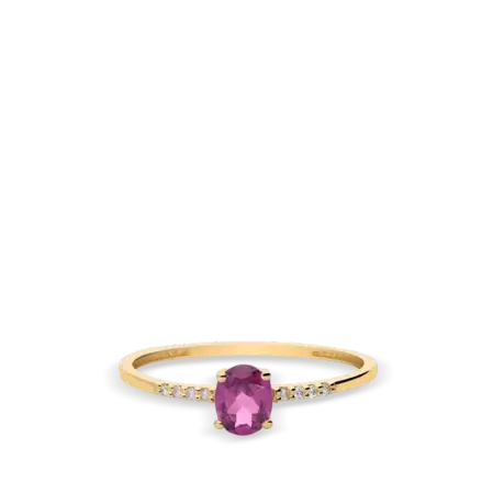 Anillo diamante natural 0.03 ct. oro 18 quilates