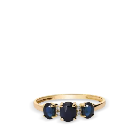 Anillo diamante natural 0.03 ct. oro 18 quilates DUSK