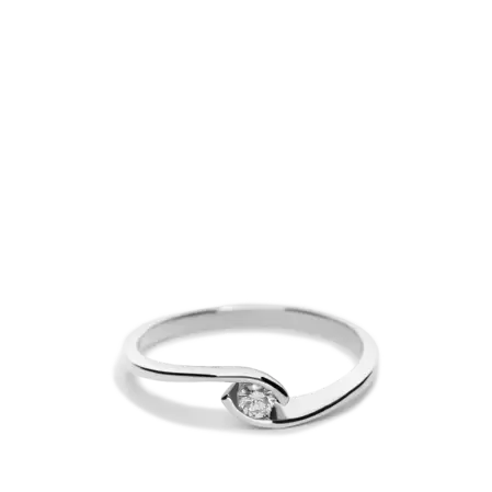 Anillo diamante natural 0.07 ct. oro 18 quilates GRAVITY