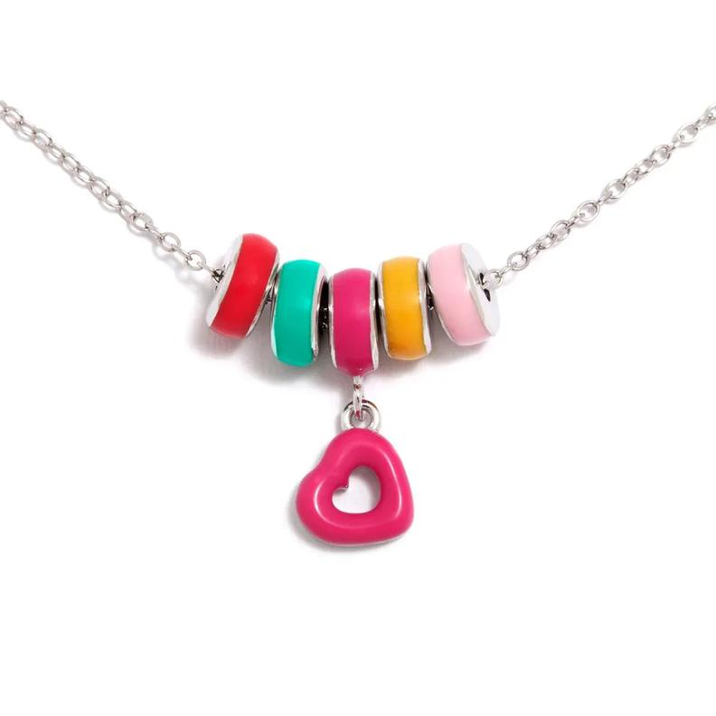 MULTI DONUTS HEART PENDANT