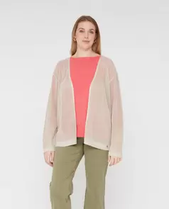 Chaqueta Punto Abierta Beige