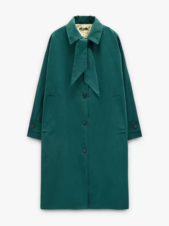 Gabardina con forro vichy
