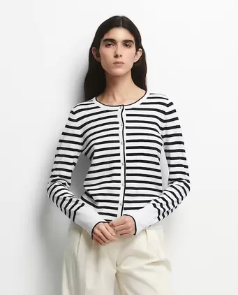 Chaqueta punto rayas