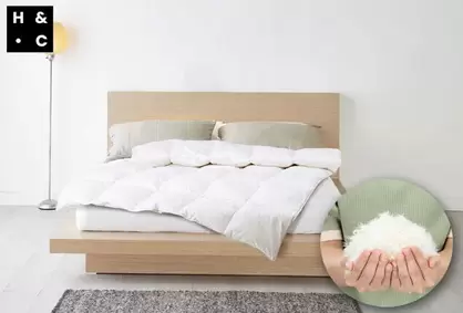 Edredón con plumón de pato