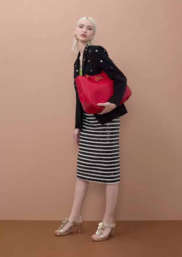 Sequined Straight Skirt