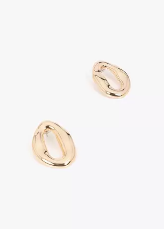 Embossed Metal Link Earrings