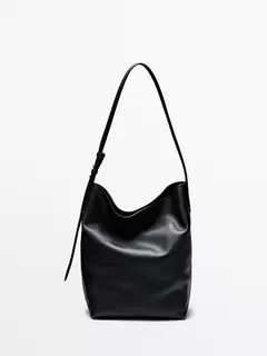 Bolso bucket piel napa