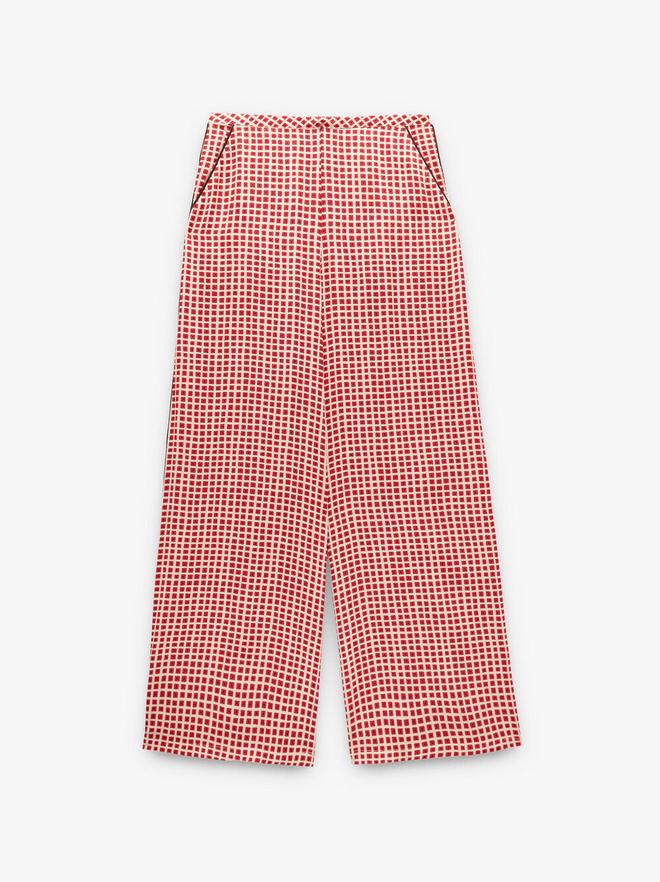 Pantalón fluido a cuadros