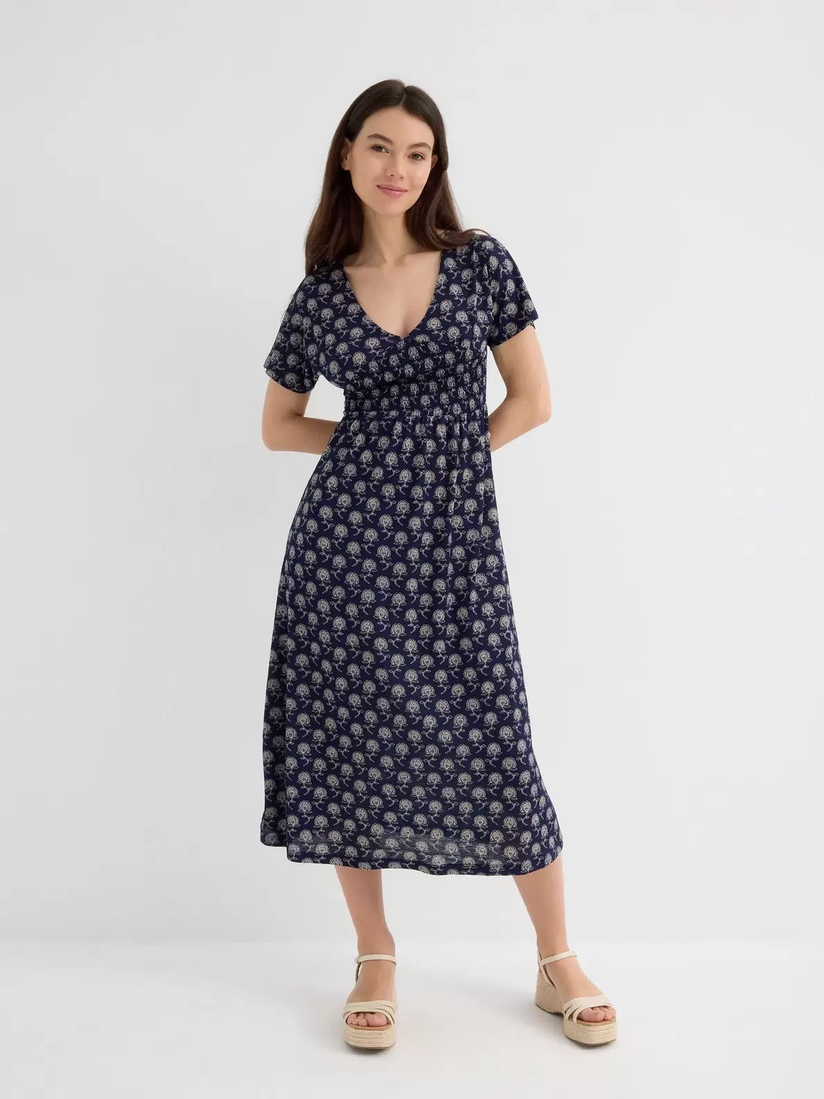 Vestido midi nido de abeja